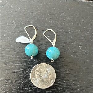 Elegant Blue Stone Drop Earrings